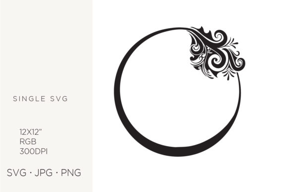 Abstract Floral Frame: Graphics and Illustrations for Creative Branding