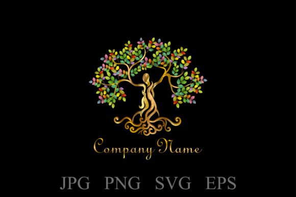Ancient Decorative Tree Logo: Graphics for Local Branding