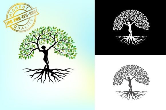 Dryad Tree Logo Illustrations Graphics