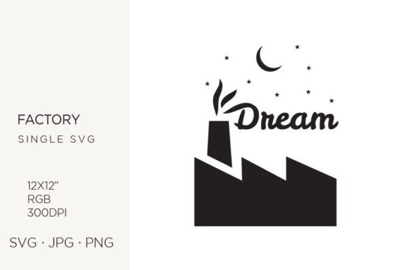 Factory with Moon and Stars: Graphics for Creative Projects