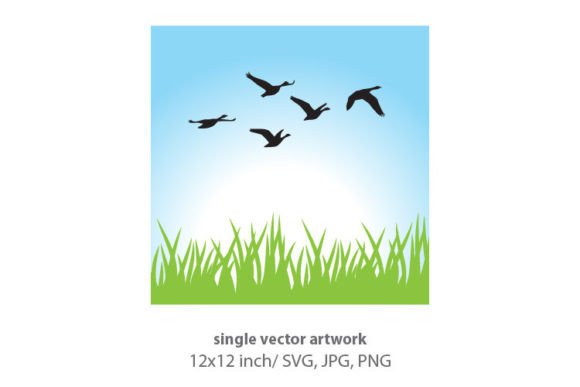Flock of Birds Graphics and Illustrations