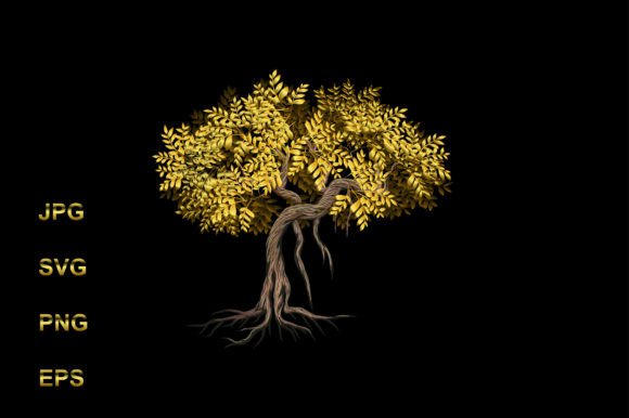 Golden Tree Illustrations: Graphics and Illustrations for Branding