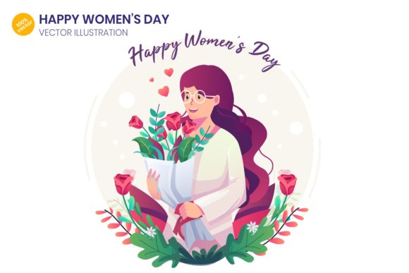 Happy Women’s Day Flat Illustration Graphics