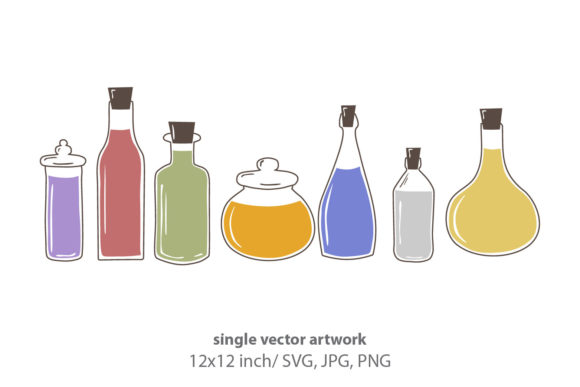 Illustration of Bottles: Graphics for Real Crafting