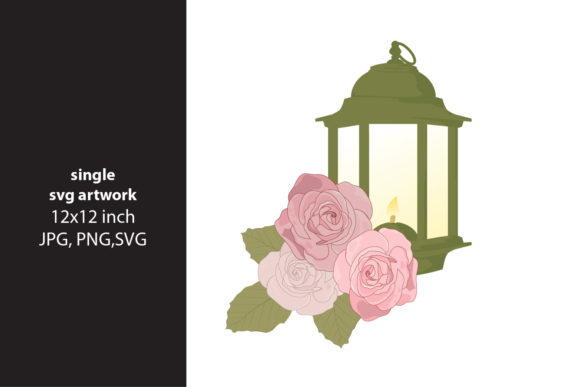 Lantern and Roses Graphics