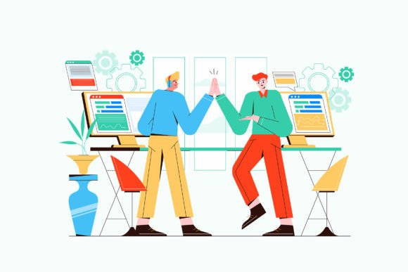 Team Success Vector Illustration Graphics